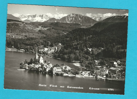 AK Maria Wörth mit Karawanken.