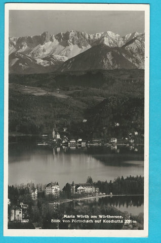 AK Maria Wörth am Wörthersee. Blick von Pörtschach auf Koschutta. (1941)