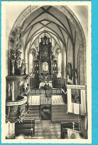 AK Maria Wörth. Kircheninneres.