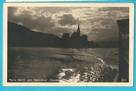 AK Maria Wörth vom Motorboot Koschat. (1933)