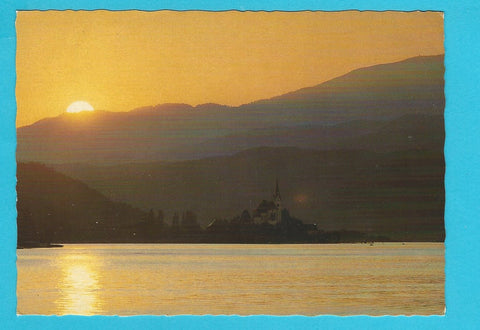 AK Abendstimmung in Maria Wörth am Wörther See.