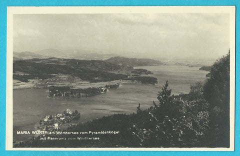 AK Maria Wörth am Wörthersee vom Pyramidenkogel (1924)