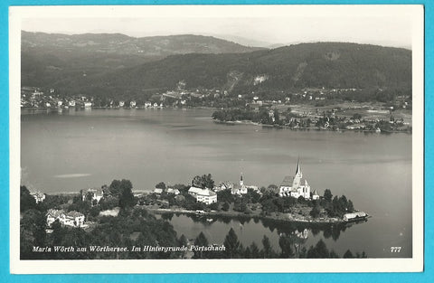 AK Maria Wörth. Im Hintergrund Pörtschach.