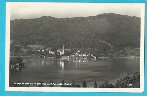 AK Maria Wörth am Wörthersee mit Pyramidenkogel.