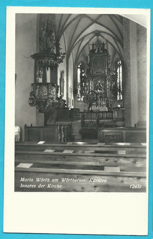 AK Maria Wörth. Inneres der Kirche.