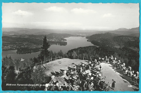 AK Blick vom Pyramidenkogel auf den Wörthersee.