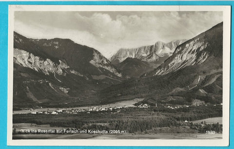 AK Blick ins Rosental auf Ferlach und Koschutta. (1935)