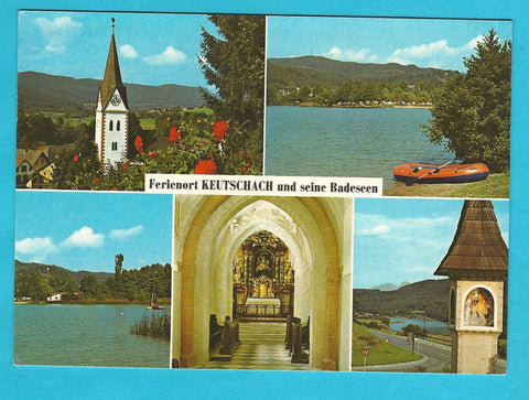 AK Keutschach und seine Badeseen.