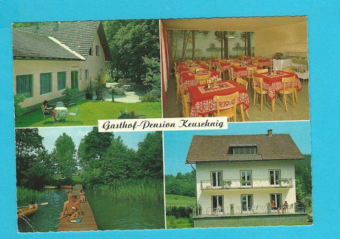 AK Keutschach. Gasthof Pension Keuschnig. Inh. Maria Holliber.