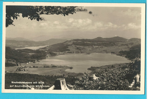 AK Keutschachersee mit Blick auf Keutschach und Wörthersee. (1936)