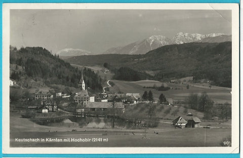 AK Keutschach in Kärnten mit Hochobir. (1938)