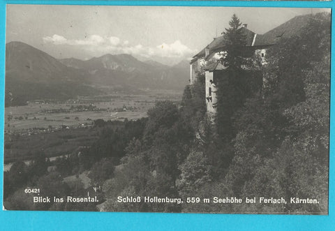 AK Blick ins Rosental. Schloß Hollenburg.
