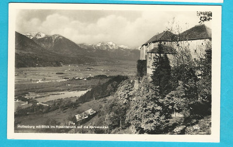 AK Schloss Hollenburg mit Blick ins Rosental u. auf die Karawanken. (1940)