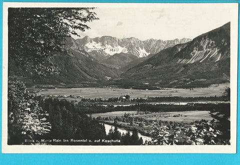 AK Blick v. Maria Rain ins Rosental u. auf Koschuta. (1926)