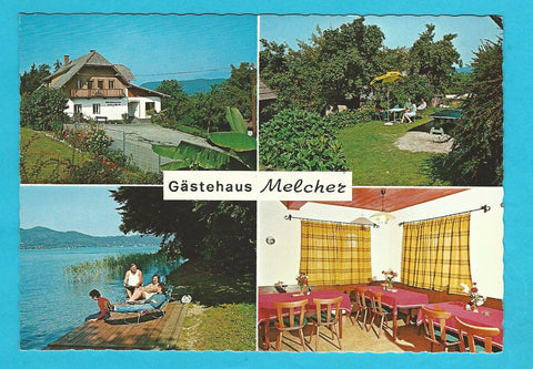 AK Schiefling/Wörthersee. Gästehaus Melcher. Fam. Tabojer. Auen 13.