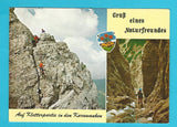 AK Auf Kletterpartie in de Karawanken. Gruß eines Naturfreundes.