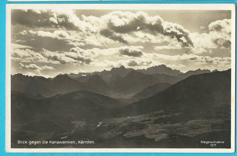 AK Blick gegen die Karawanken.