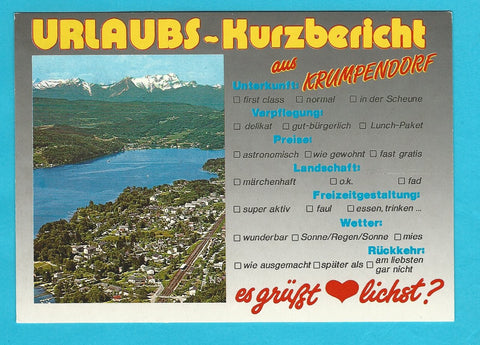 AK Urlaubs-Kurzbericht Krumpendorf.