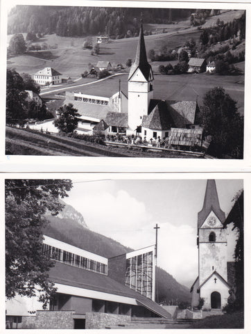 2 Fotos Pfarrkirche Zell mit Koschutta.