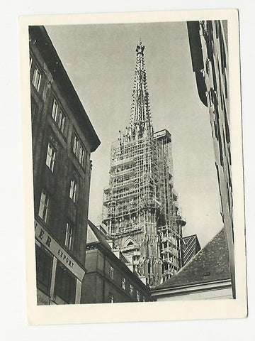 AK Wien - Stephansdom. Der eingerüstete Turm.