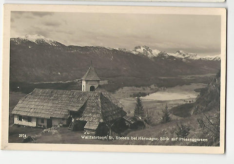 AK Wallfahrtsort St. Steben bei Hermagor. Blick auf Presseggersee. (1935)