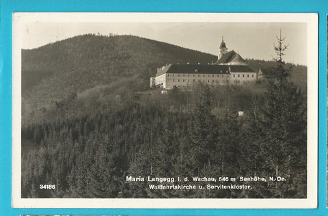 AK Maria Langegg in der Wachau. Wallfahrtskirche u. Servitenkloster.