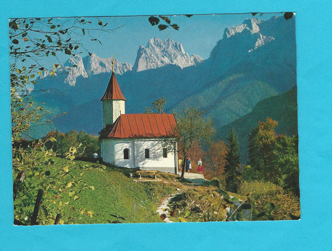 AK Antonius-Kapelle mit Wildem Kaiser im Kaisertal bei Kufstein.