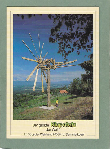 AK St. Andrä-Höch am Demmerkogel. Der größte Klapotetz der Welt im Sausaler Weinland.