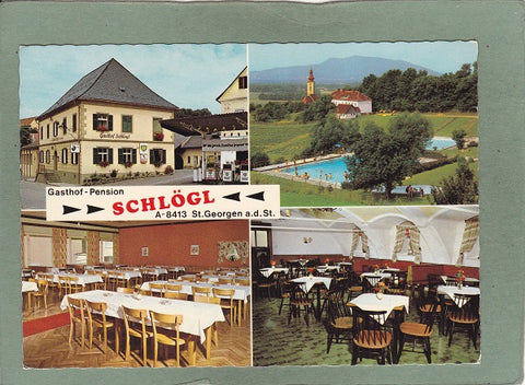 AK St. Georgen a.d. Stiefing. Gasthof Pension Schlögl.