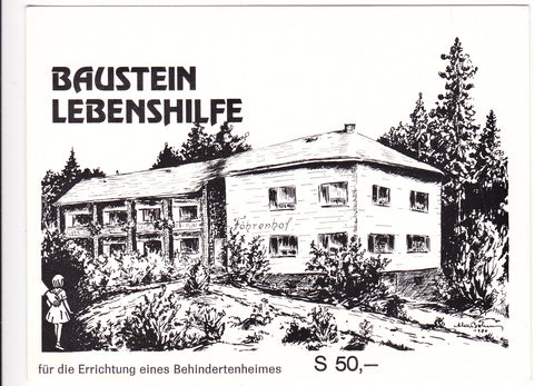 AK St. Nikolai im Sausal. Föhrenhof nach einer Zeichnung von OSR Alexander Böhm. Bausteinkarte.