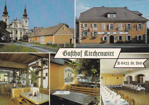 AK St. Veit am Vogau. Gasthof-Pension Kirchenwirt Inh. Schandl-Draxler.