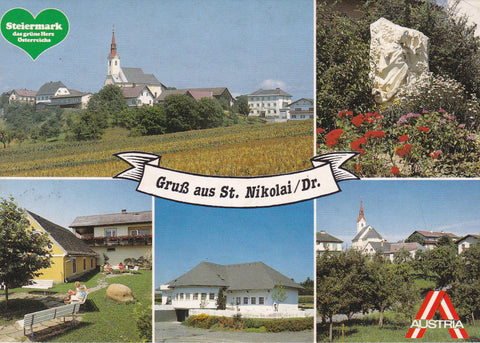 AK Gruß aus St. Nikolai ob Draßling.