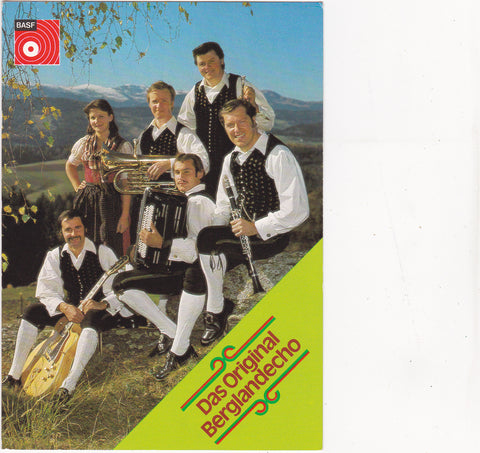 Autogrammkarte Das Original Berglandecho. Sepp Fast, Kapellmeister und Komponist, Leibnitz.