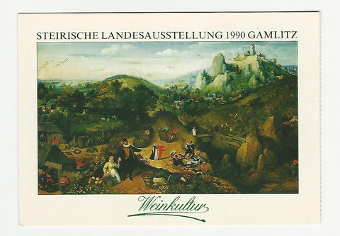 AK Steirische Landesausstellung 1990 Gamlitz. Weinkultur. Lucas v. Valckenborch "Herbstlandschaft mit Weinlese"