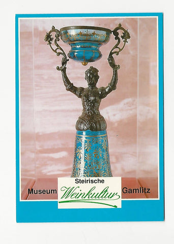 AK Gamlitz. Museum Steirische Weinkultur. Blaues Hochzeitsglas.