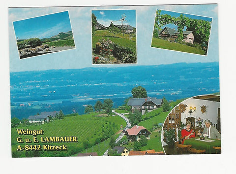AK Kitzeck. Buschenschank Lambauer vulgo Köstenbauer. Inh. G. u. E. Lambauer. Greith 19.