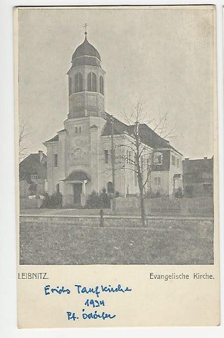 Karte Leibnitz. Evangelische Kirche.