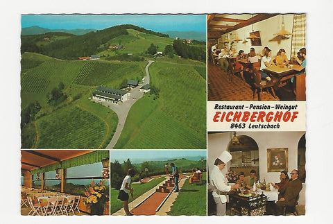 AK Leutschach. Restaurant Pension Weingut. Eichberghof. Eigentümer: J. u. A. Rus.