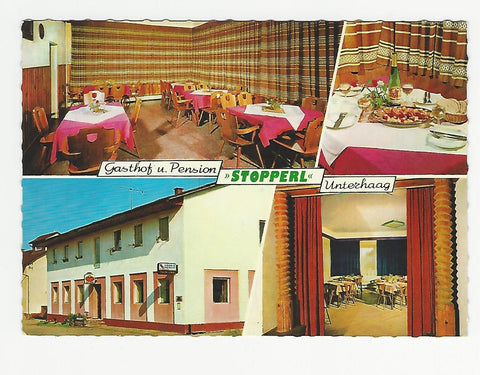 AK Unterhaag 82. Gasthof und Pension Stopperl. Inh. Familie Strohmaier.