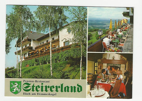 AK Höch am Demmerkogel. Pension Restaurant Steirerland. Familie Stelzer.