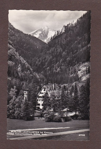 AK Schloss Leopoldstein bei Eisenerz mit Tamischbachturm. (1958)