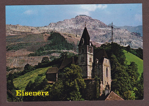 AK Eisenerz. Oswaldikirche, Erzberg.