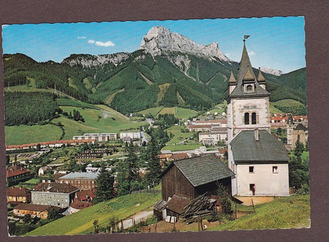 AK Eisenerz mit Schichtturm gegen Pfaffenstein.