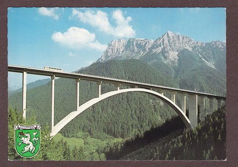 AK Kremplgrabenbrücke. Präbichl-Nordrampe mit Pfaffenstein.