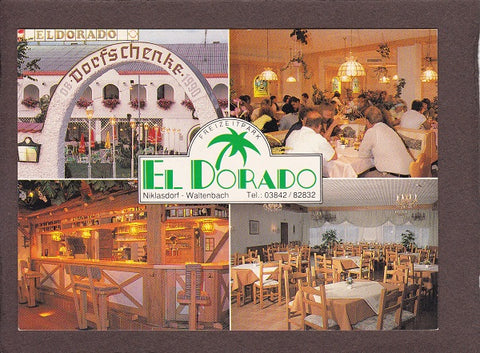 Werbe-AK Niklasdorf – Waltenbach. Dorfschenke El Dorado.