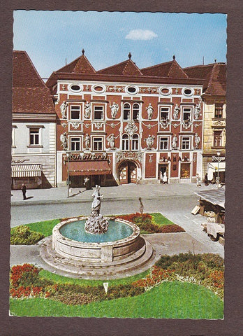 AK Leoben. Bergmannsbrunnen.