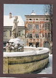 AK Leoben. Bergmannbrunnen und hist. Hacklhaus am Hauptplatz.
