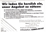 Werbe-AK Montanuniversität Leoben. Mensa. Franz-Josef-Straße 18.
