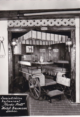 AK Leoben. Hotel Baumann. Spezialitäten Restaurant Pferde-Stall.
