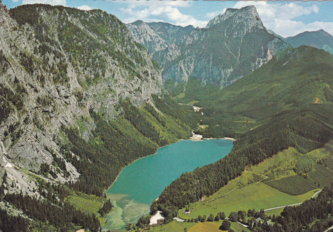 AK Leopoldsteinersee bei Eisenerz mit Pfaffenstein.